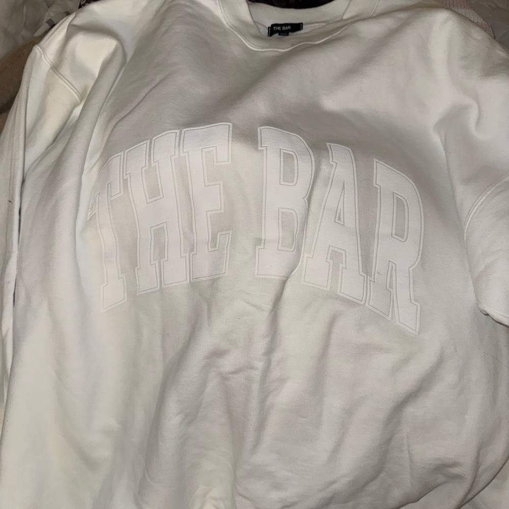 The Bar White Varsity Sweatshirt XL - Picture 2 of 3
